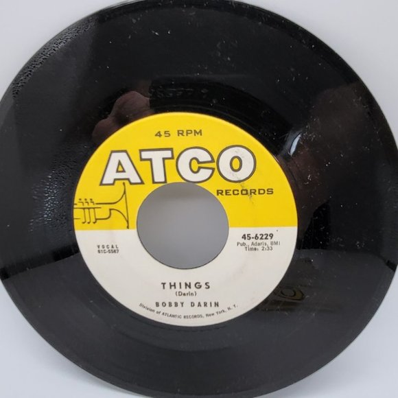 Bring Me Water / Things by Bobby Darin Vintage Vinyl 45 RPM - Picture 1 of 3